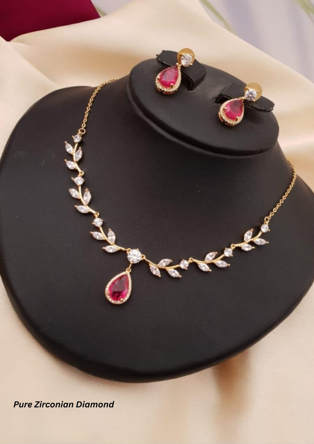 Pure Zirconian Diamond  Necklace with Earrings g 10980