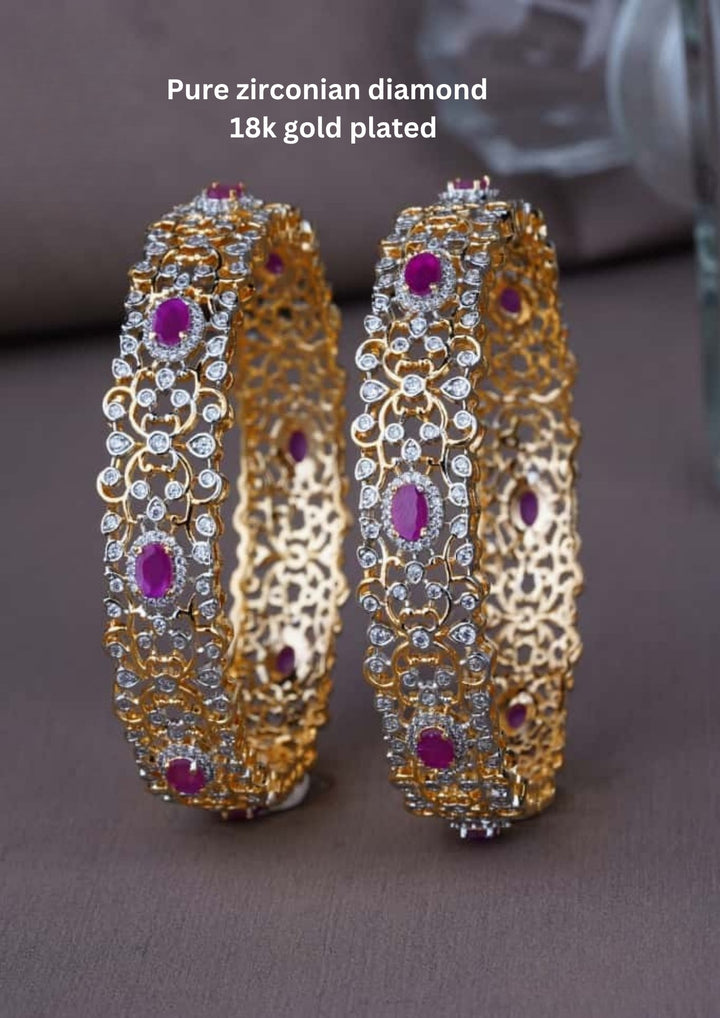 Pure Zirconian Diamond Bangles (set of 2) c1012020