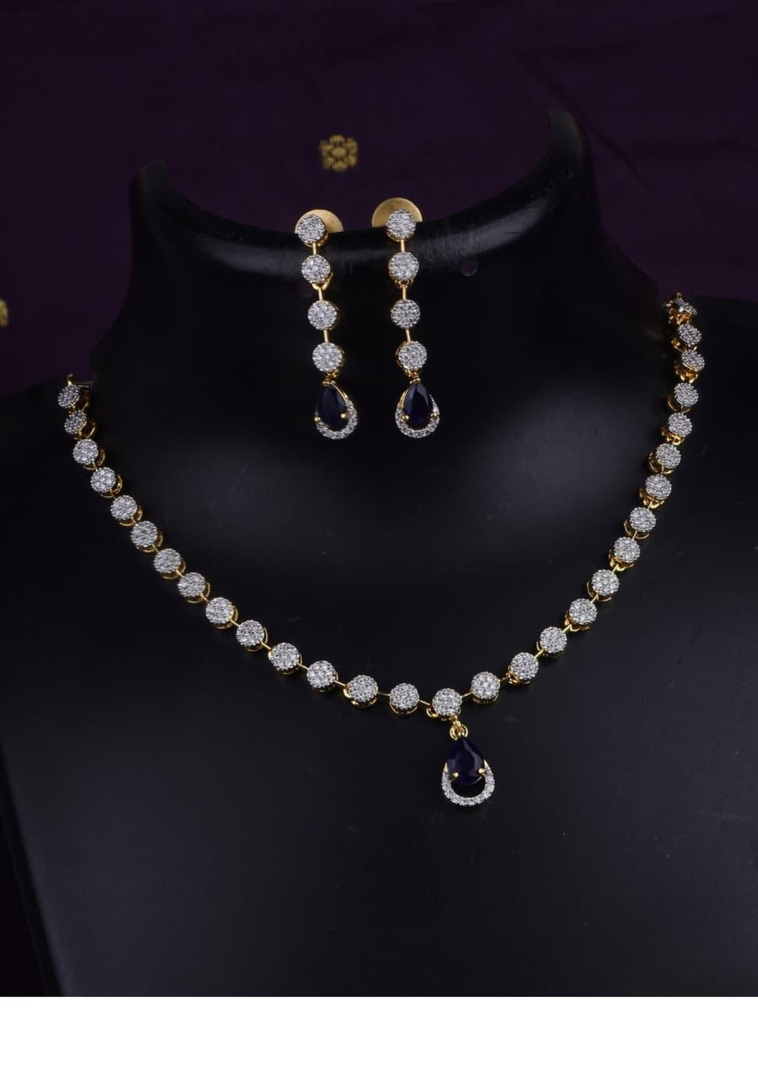 Pure Zirconian Diamond Necklace With Earrings c105520