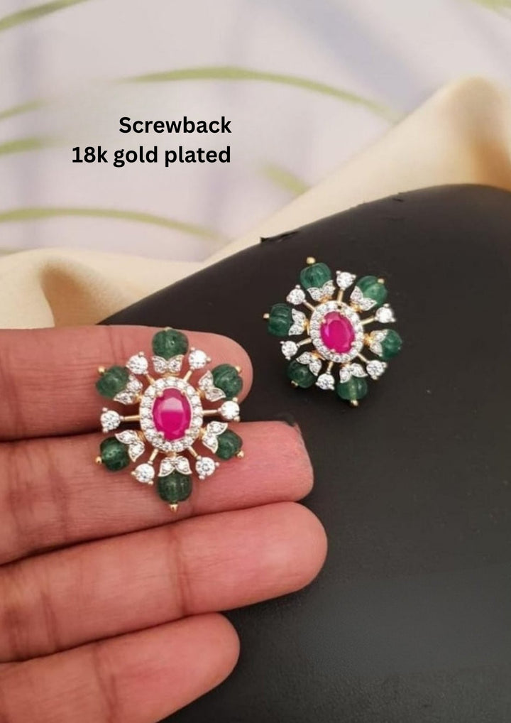 Kundan Screwback Studs g 10520