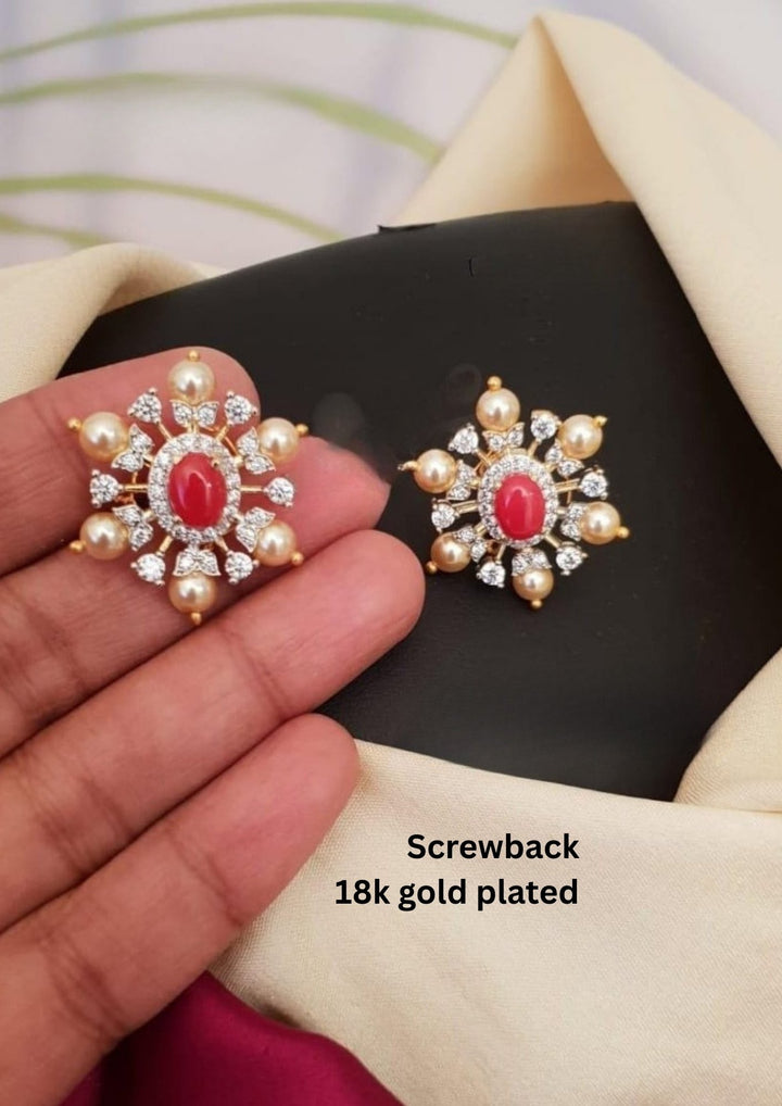 Kundan Screwback Studs g 10520