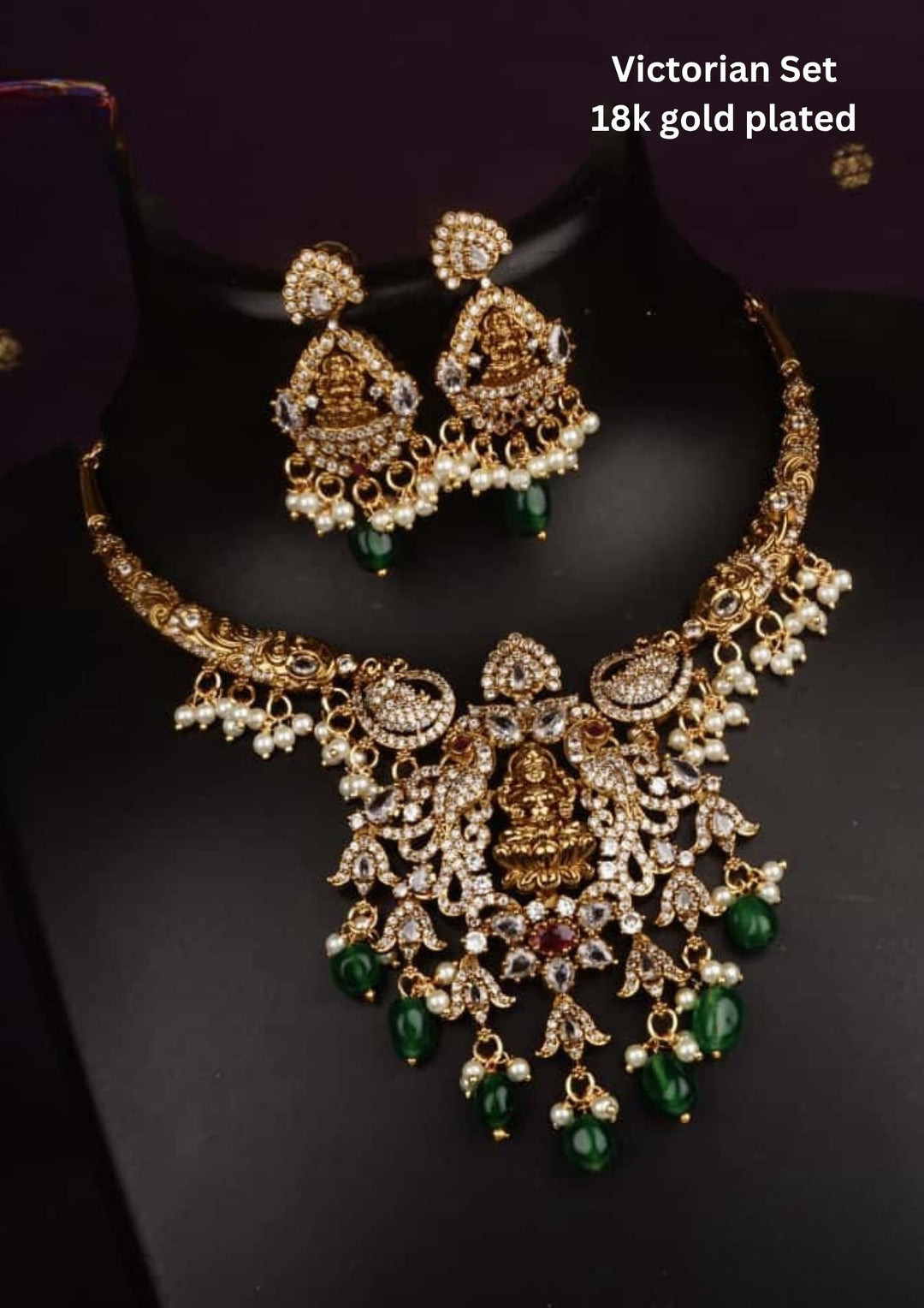 Victorian Temple Necklace With Earrings c1012020