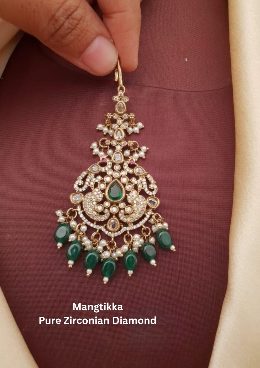 Pure Zirconian Diamond Mangtikka g10550