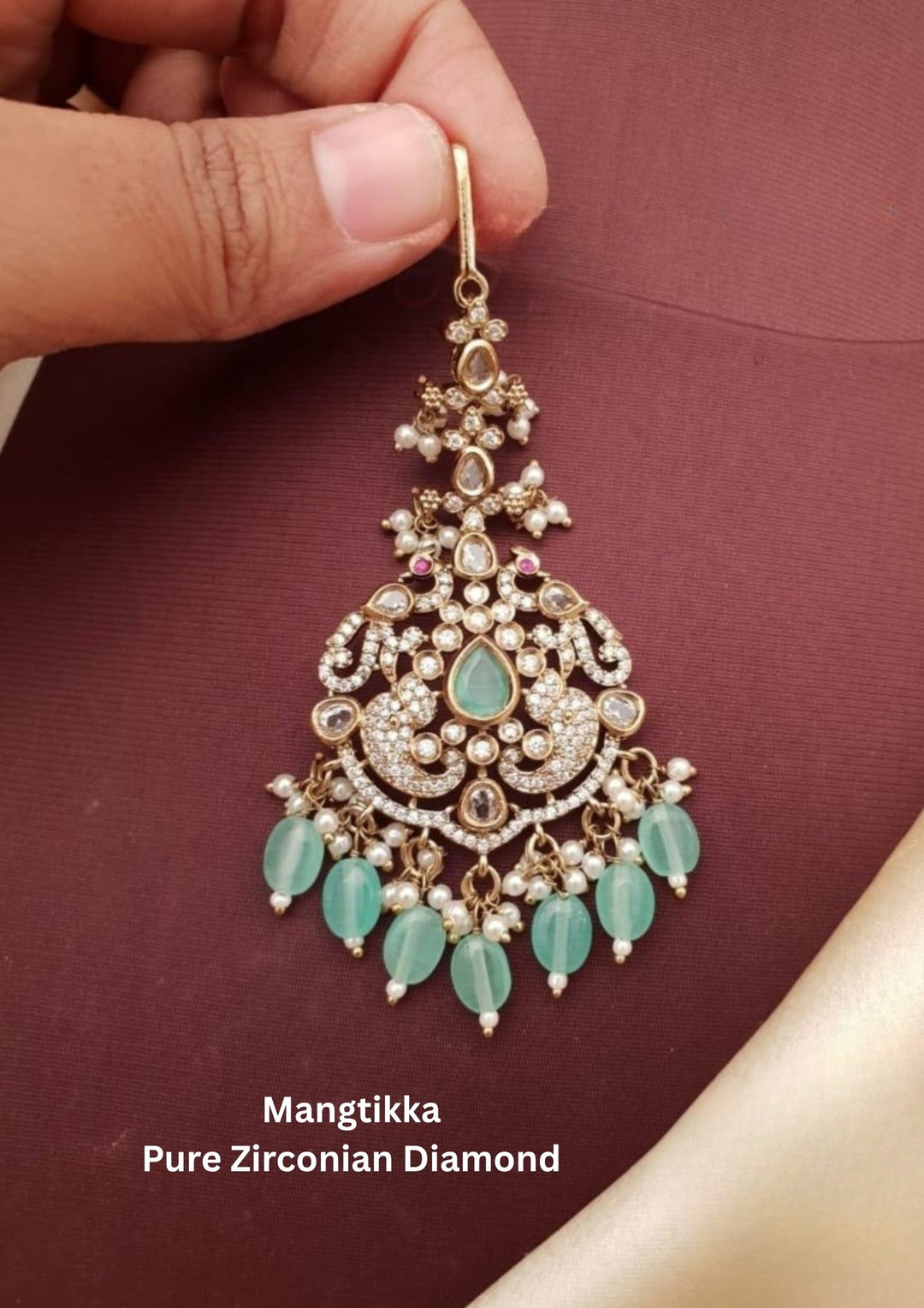 Pure Zirconian Diamond Mangtikka g10550