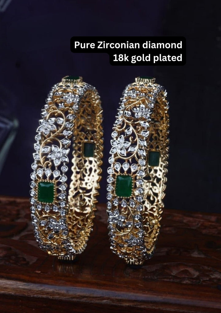Pure Zirconian Diamond Bangles ( set of 2 ) c1010020