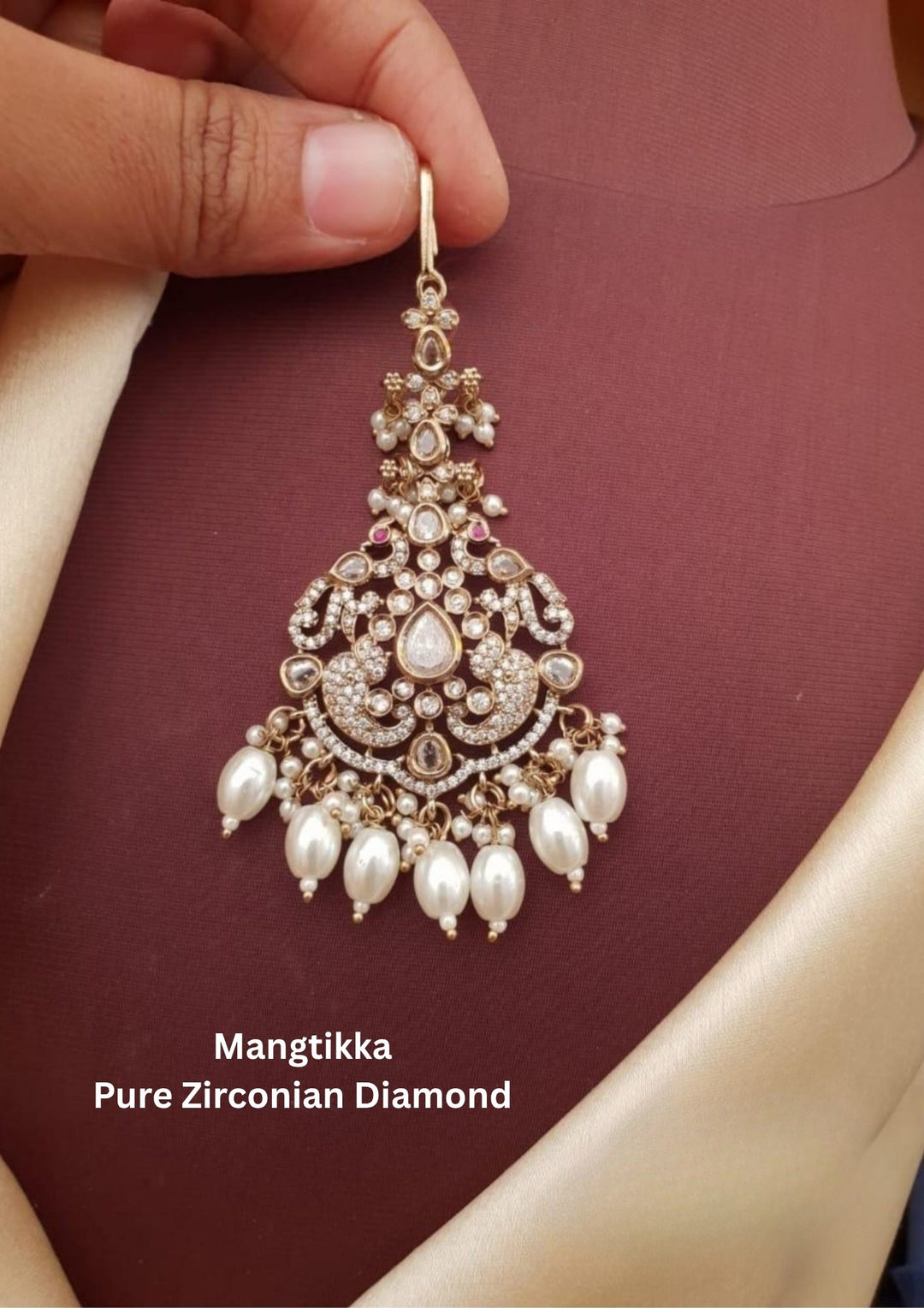 Pure Zirconian Diamond Mangtikka g10550