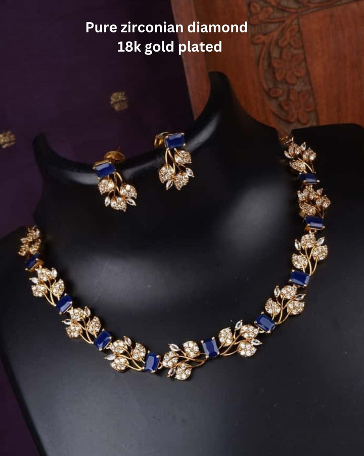 Pure Zirconian Diamond Necklace With Earrings c106520