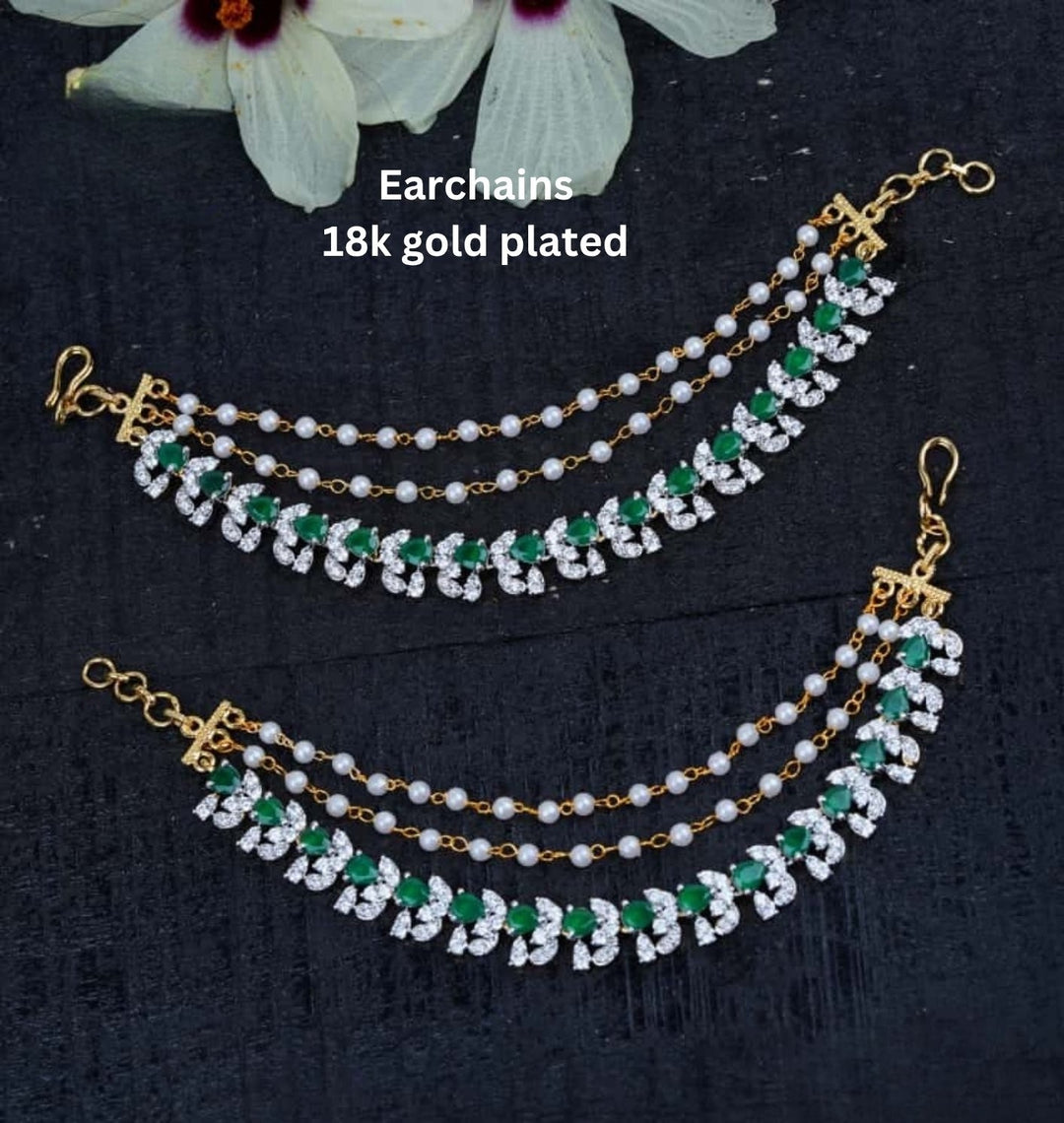 Pure Zirconian Diamond Earchains c1010020