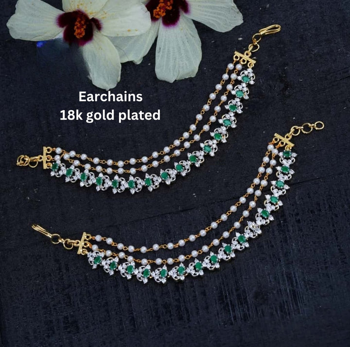 Pure Zirconian Diamond Earchains c109520