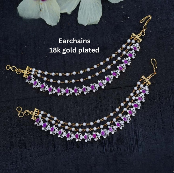 Pure Zirconian Diamond Earchains c109520