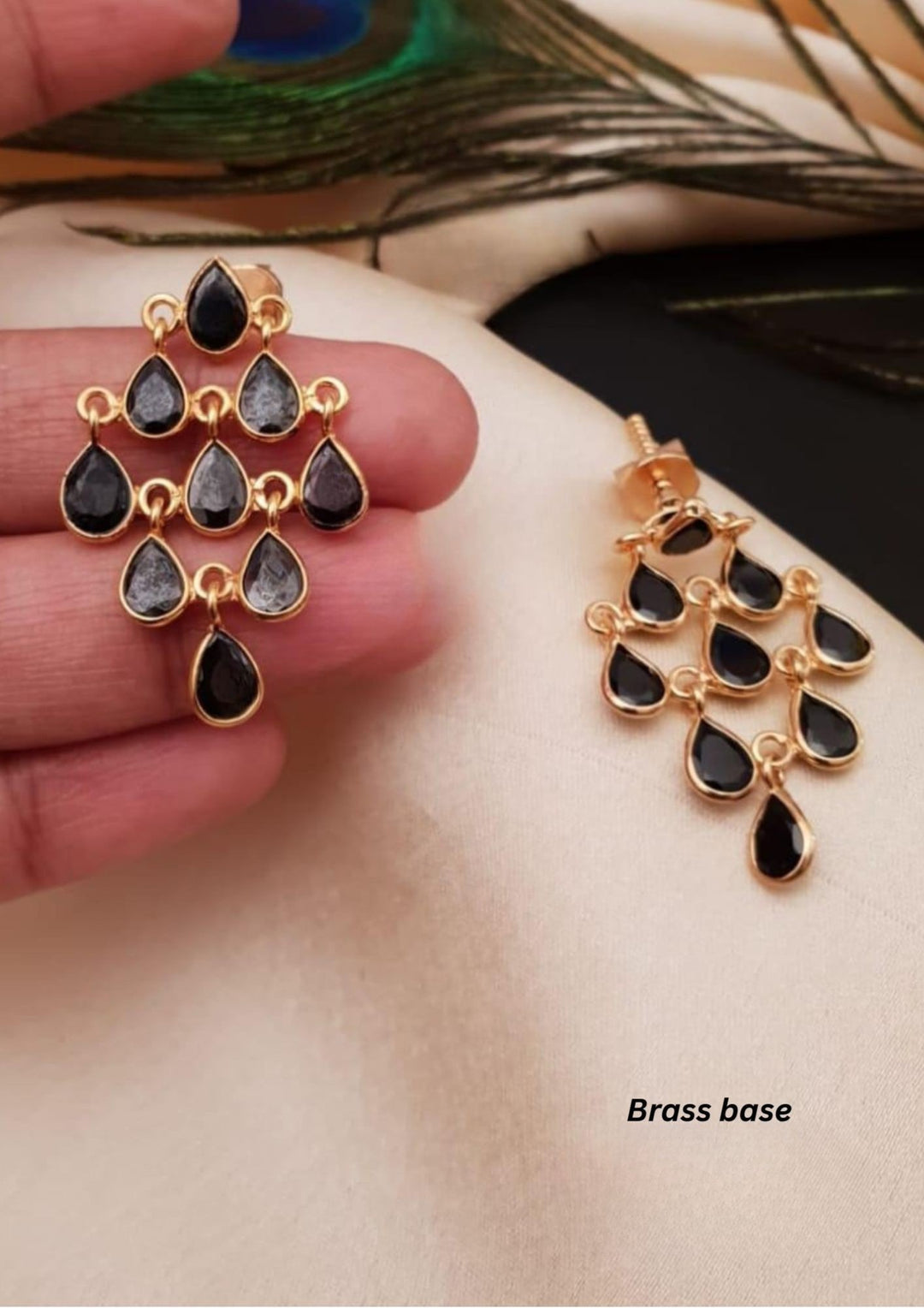 Kundan Brass Base Earings g10550