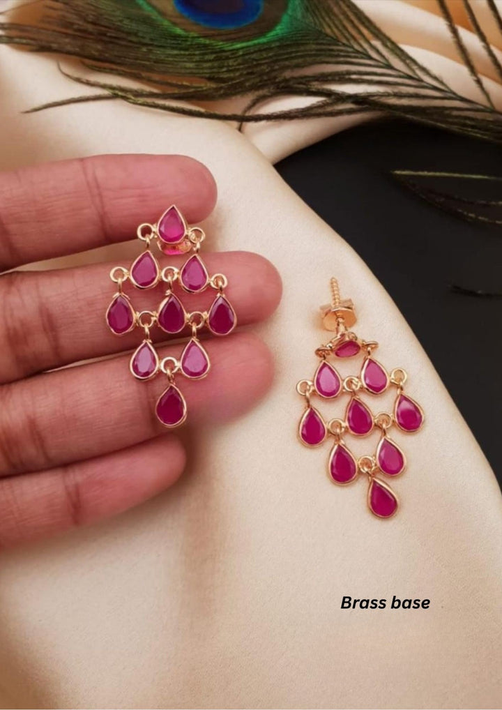 Kundan Brass Base Earings g10550