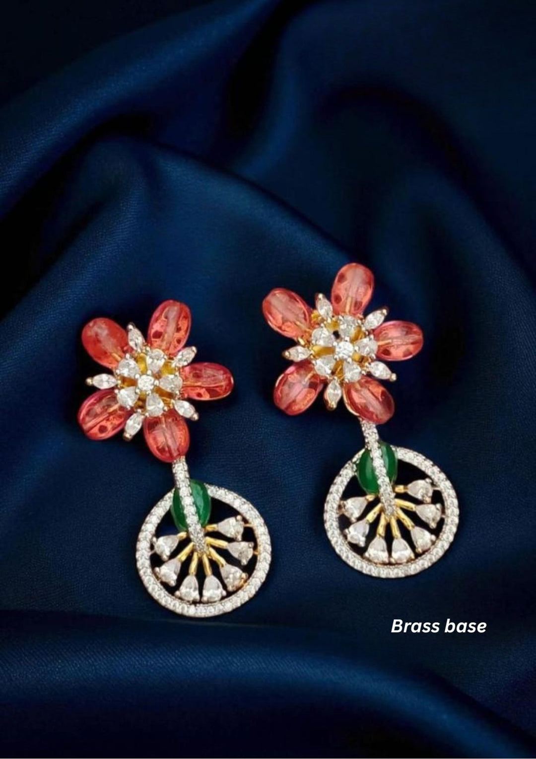 Kundan Brass Base  Earings s80006