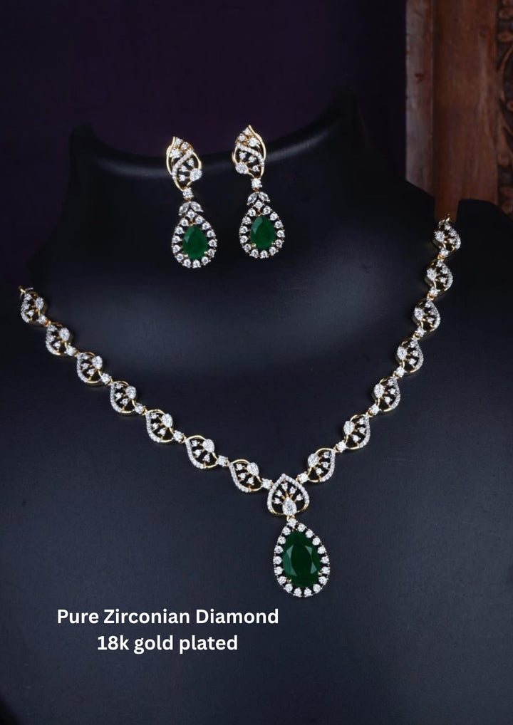 Pure Zirconian Diamond Necklace with Earrings c1010020