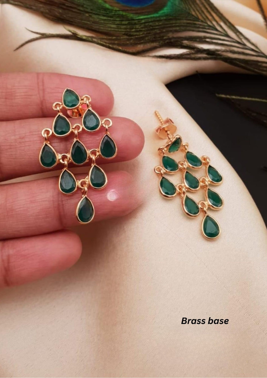 Kundan Brass Base Earings g10550