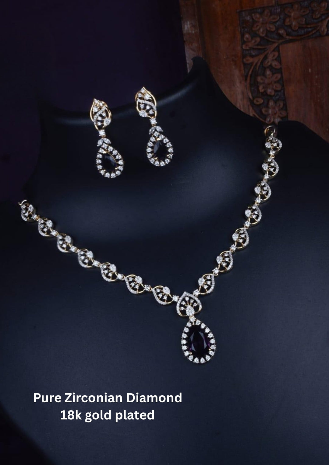 Pure Zirconian Diamond Necklace with Earrings c1010020