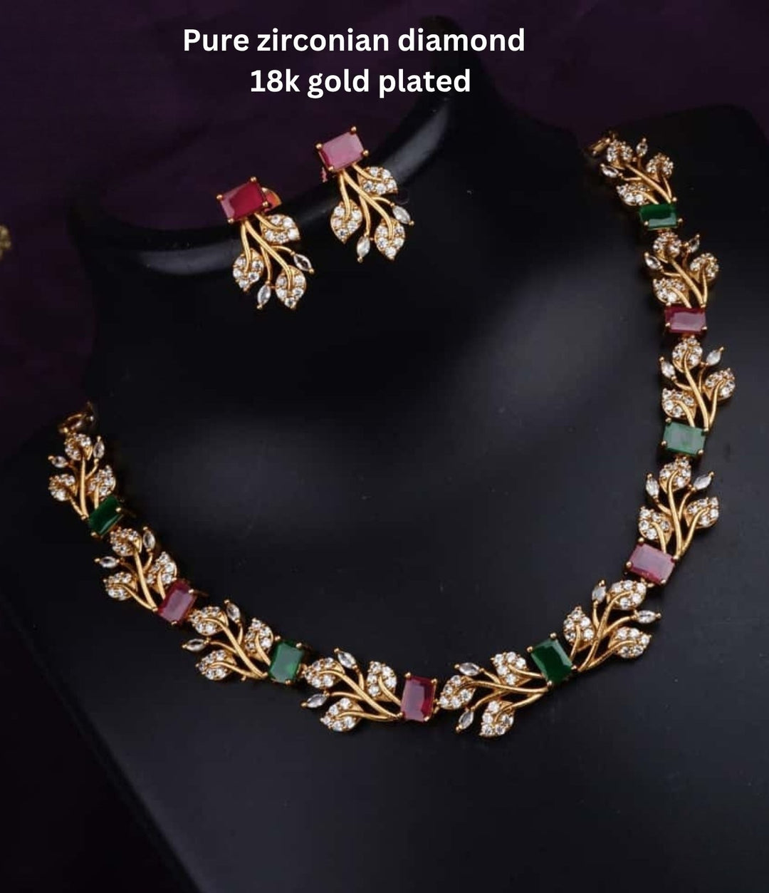 Pure Zirconian Diamond Necklace With Earrings c106520