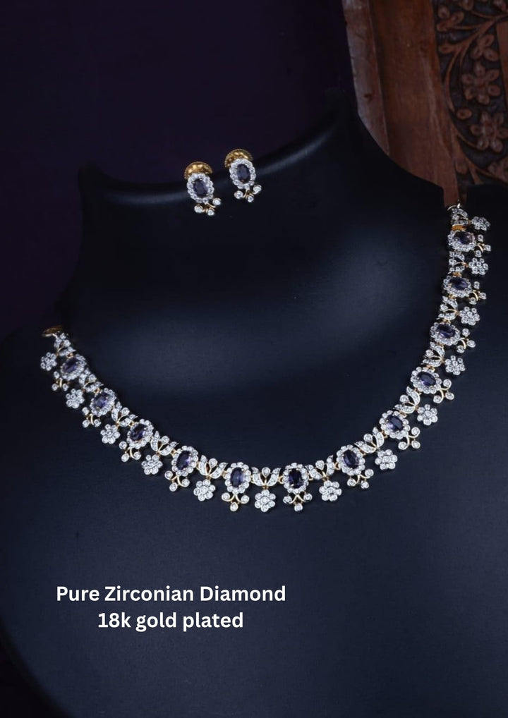 Pure Zirconian Diamond Necklace with Earrings c1011020