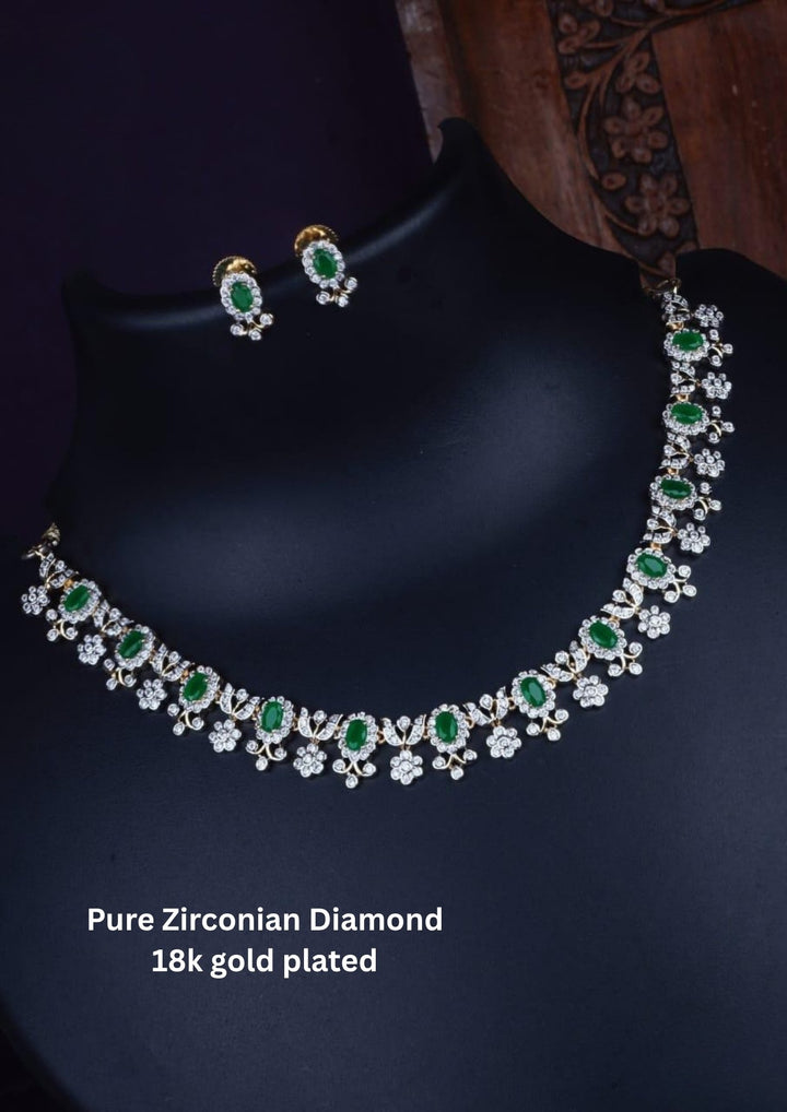 Pure Zirconian Diamond Necklace with Earrings c1011020