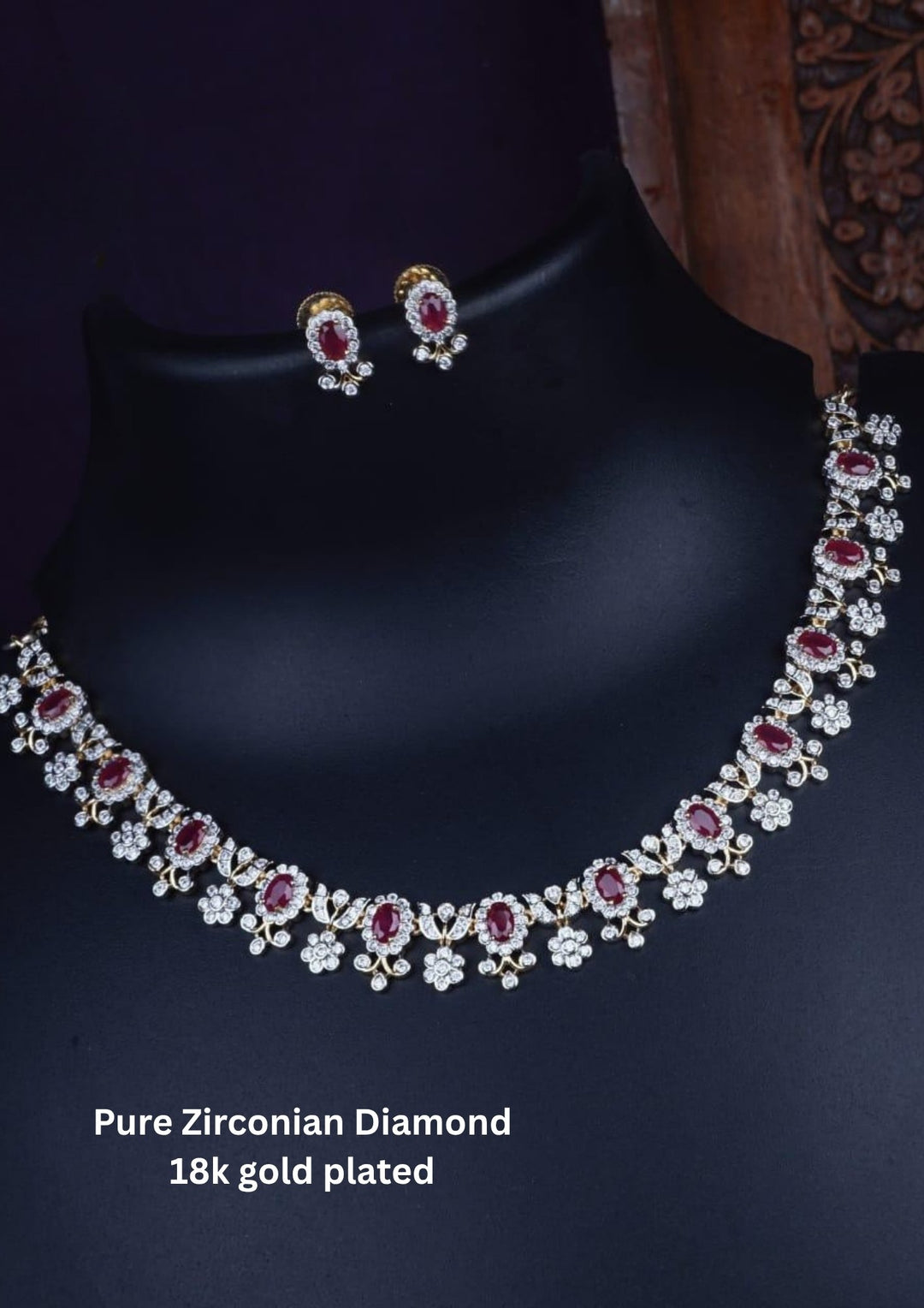 Pure Zirconian Diamond Necklace with Earrings c1011020