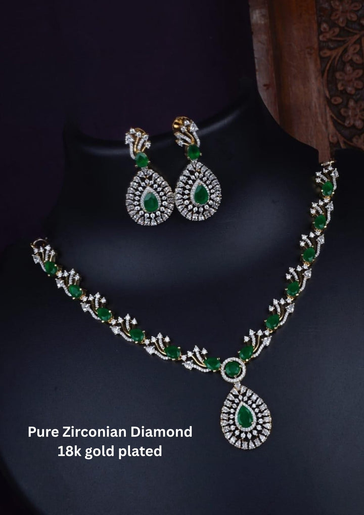 Pure Zirconian Diamond Necklace with Earrings c1014020