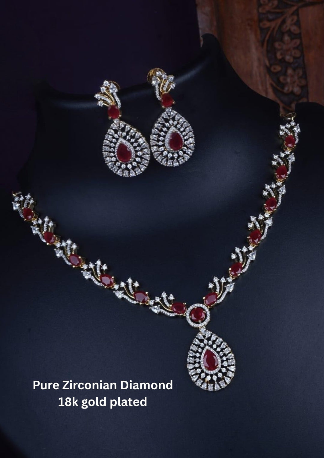 Pure Zirconian Diamond Necklace with Earrings c1014020