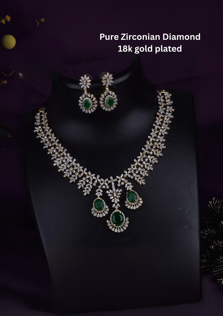 Pure Zirconian Diamond Necklace with Earrings c1013520