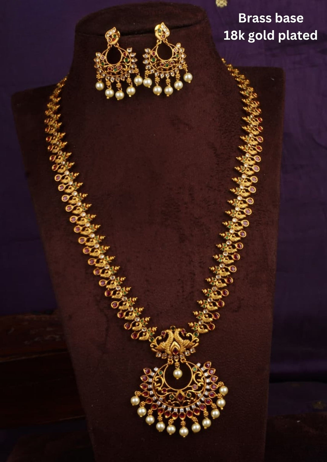 Kundan Necklace With Earrings c1013020