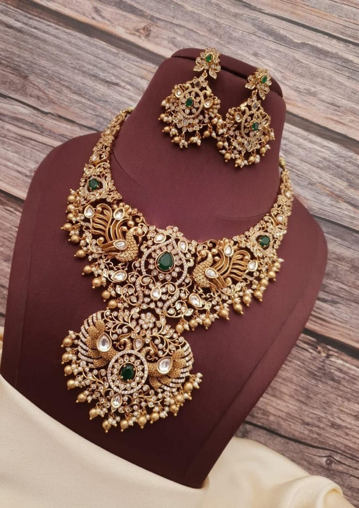Kundan Necklace With Earrings g 103380