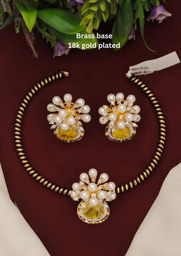 Kundan Necklace With Earrings s190051