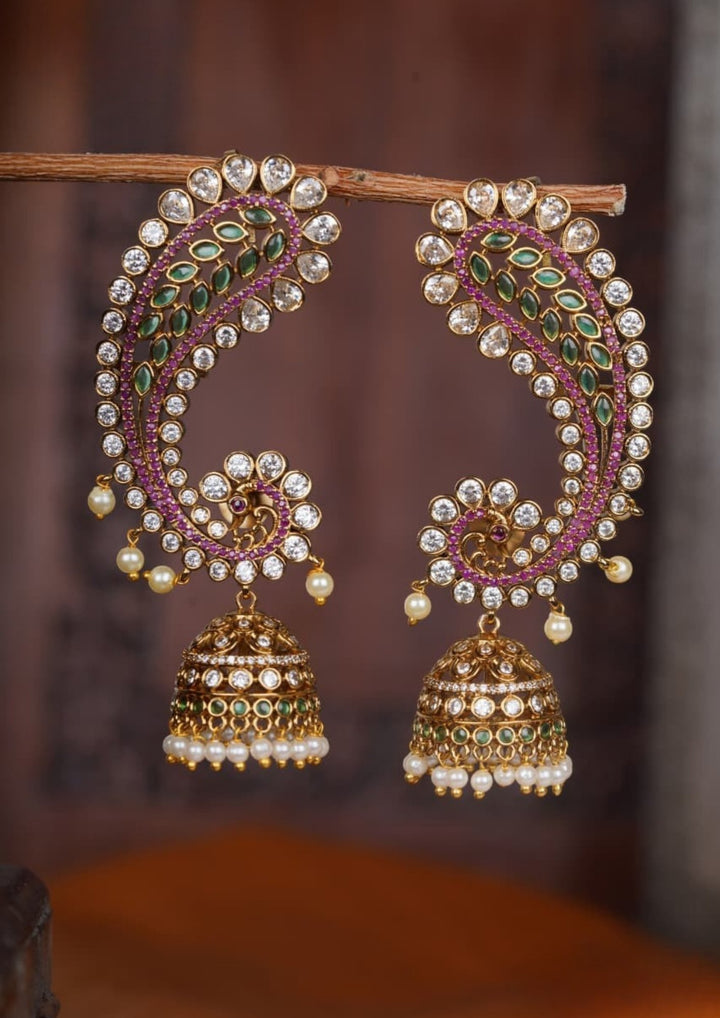 Kundan Matt Finish Jhumkas c1010020