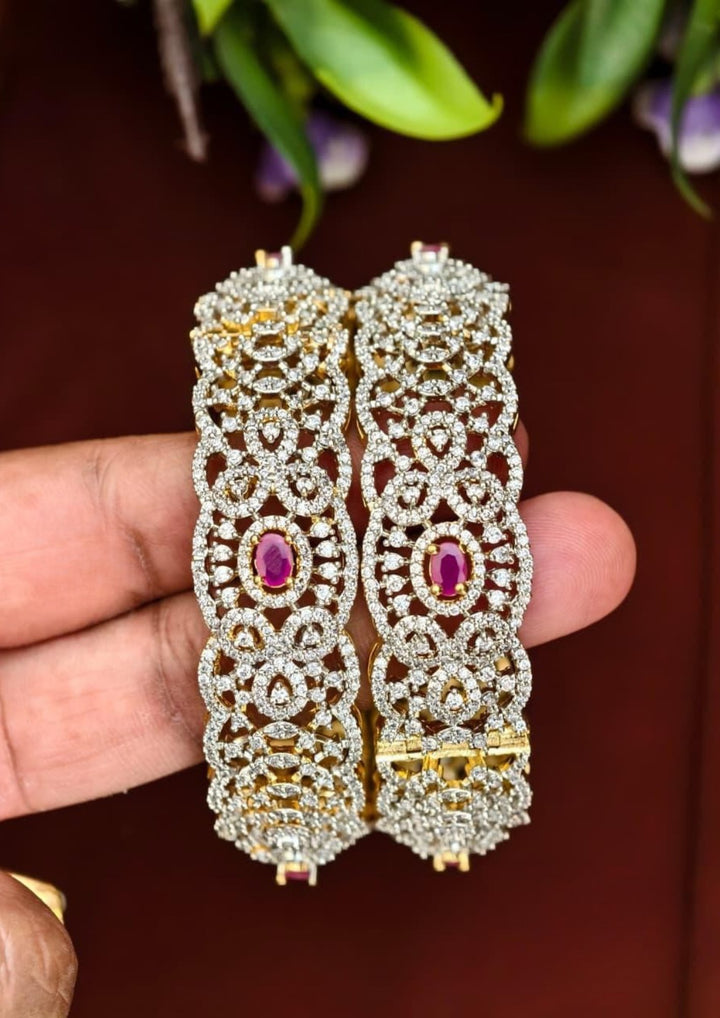 Pure Zirconian Diamond Bangles ( set of 2 ) s230091