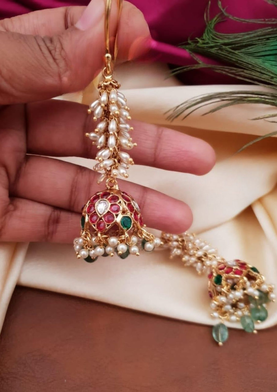 Kundan Jhumkas  g10850