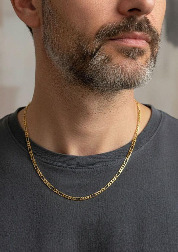 Men's (Gents) Gold Plated  Figaro Style Chain zev25