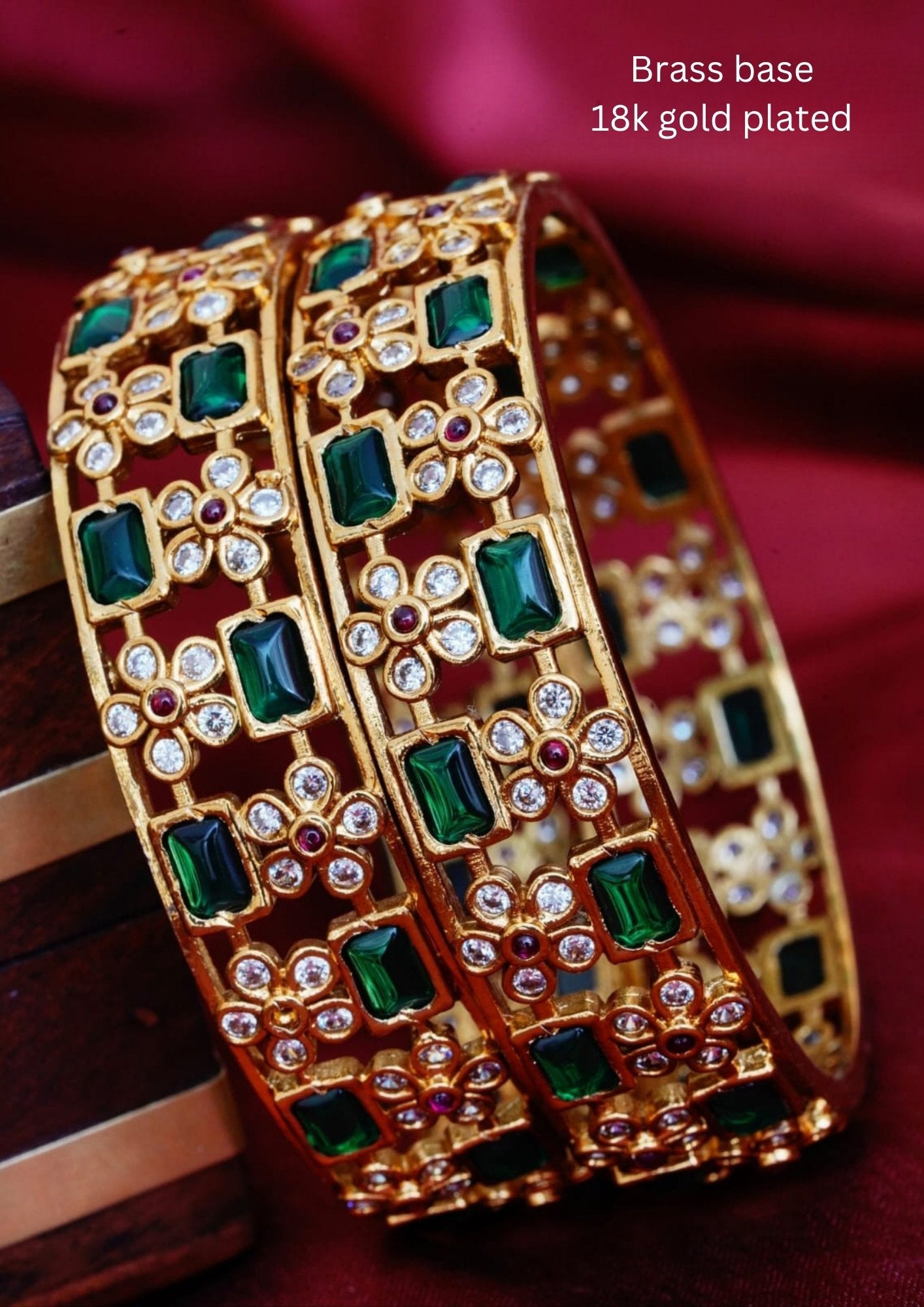Kundan Bangles (set of 2) yle275 – Zevana