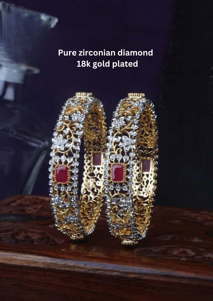 Pure Zirconian Diamond Bangles ( set of 2 ) c1010020