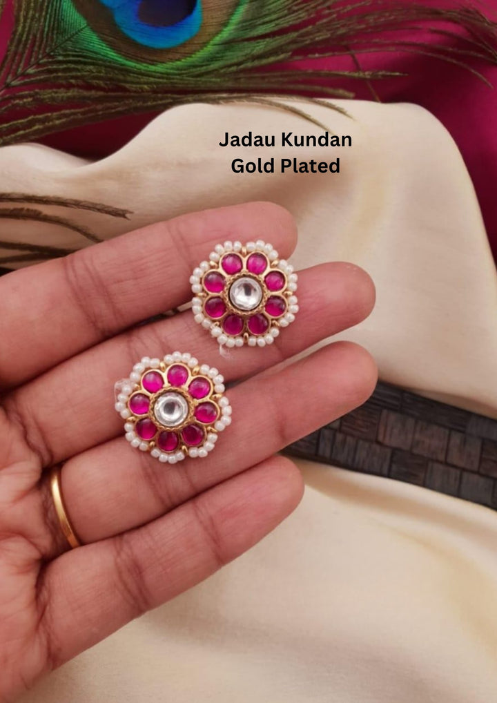 Jadau Kundan Gold Plated Studs g10599