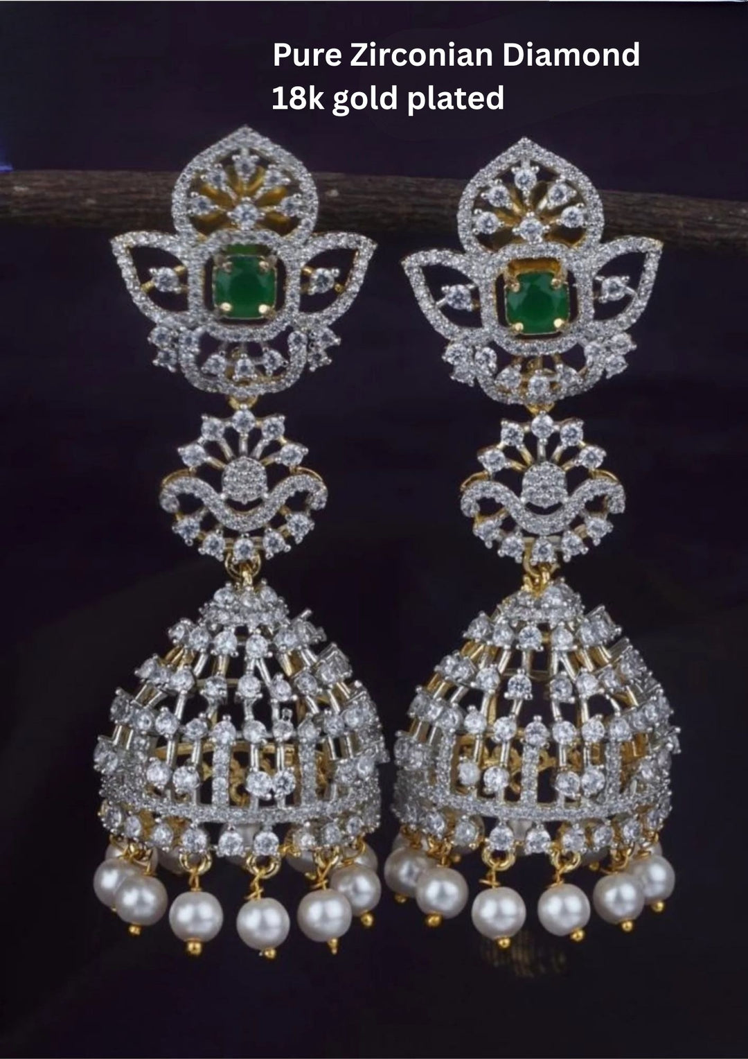 Pure Zirconian Diamond  Jhumka c106520