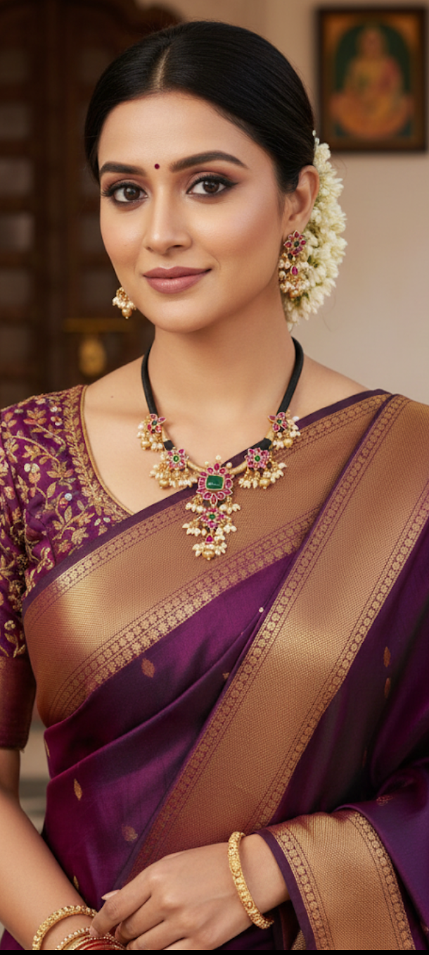 Kundan Gold plated Necklace With Earrings g 101590