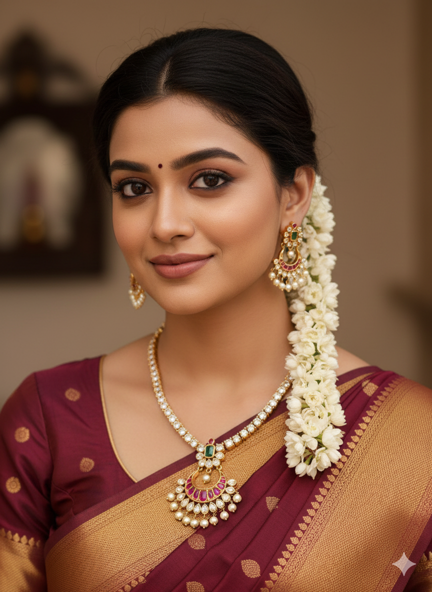 Kundan Gold Plated Necklace with Chand Bali Earrings g101020