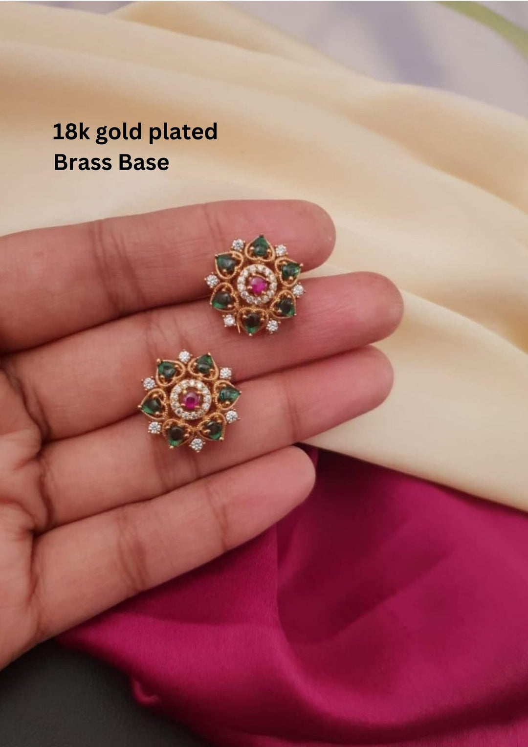 Kundan stone earrings g10399